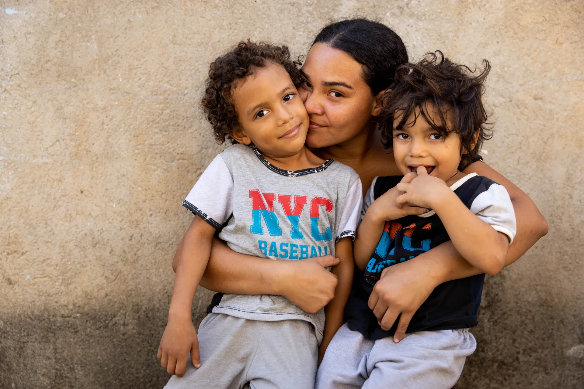 Colombia, Nelimar and her sons Isaac and Andrew