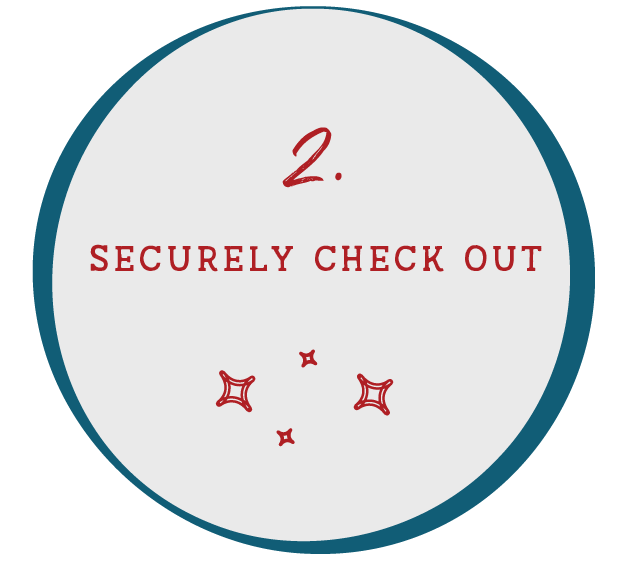 Step 2 - Check out securely and send an e-card